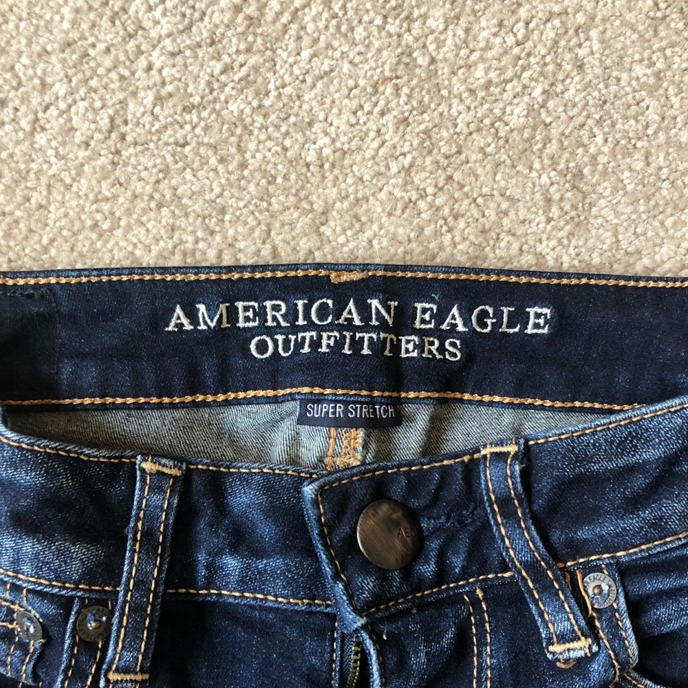 Hi Rise Festival American Eagle Ripped Jean Shorts - Picture 3 of 4